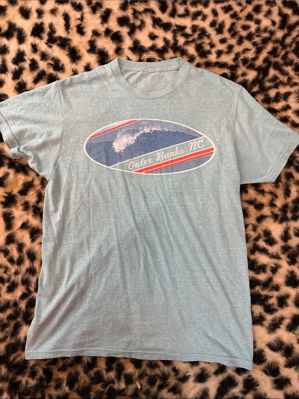 Outer Banks NC Blue Graphic Tee - Casual T Shirt